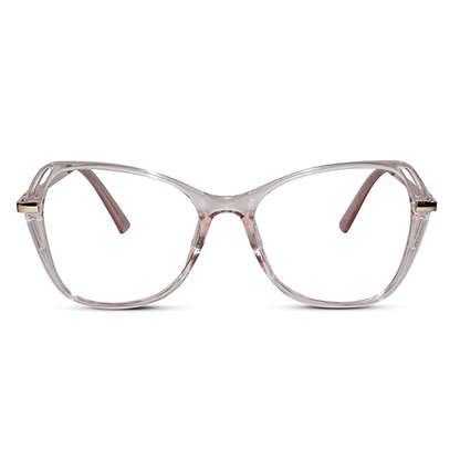 Crystal Pink Designer Cat eye Eyeglasses