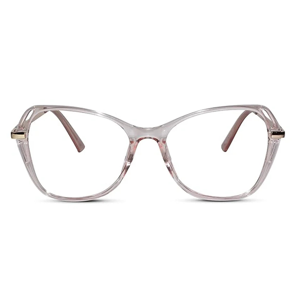 Pink With Gold Designer Cat eye Eyeglasses