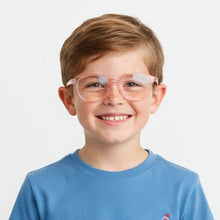 Crystal Pink Rectangular Full Rim Anti Grip Eyeglasses For 5-8 yrs