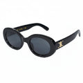 Cute Round Stylish Black Sunglasses For Girls LKKS3948-1-BLK