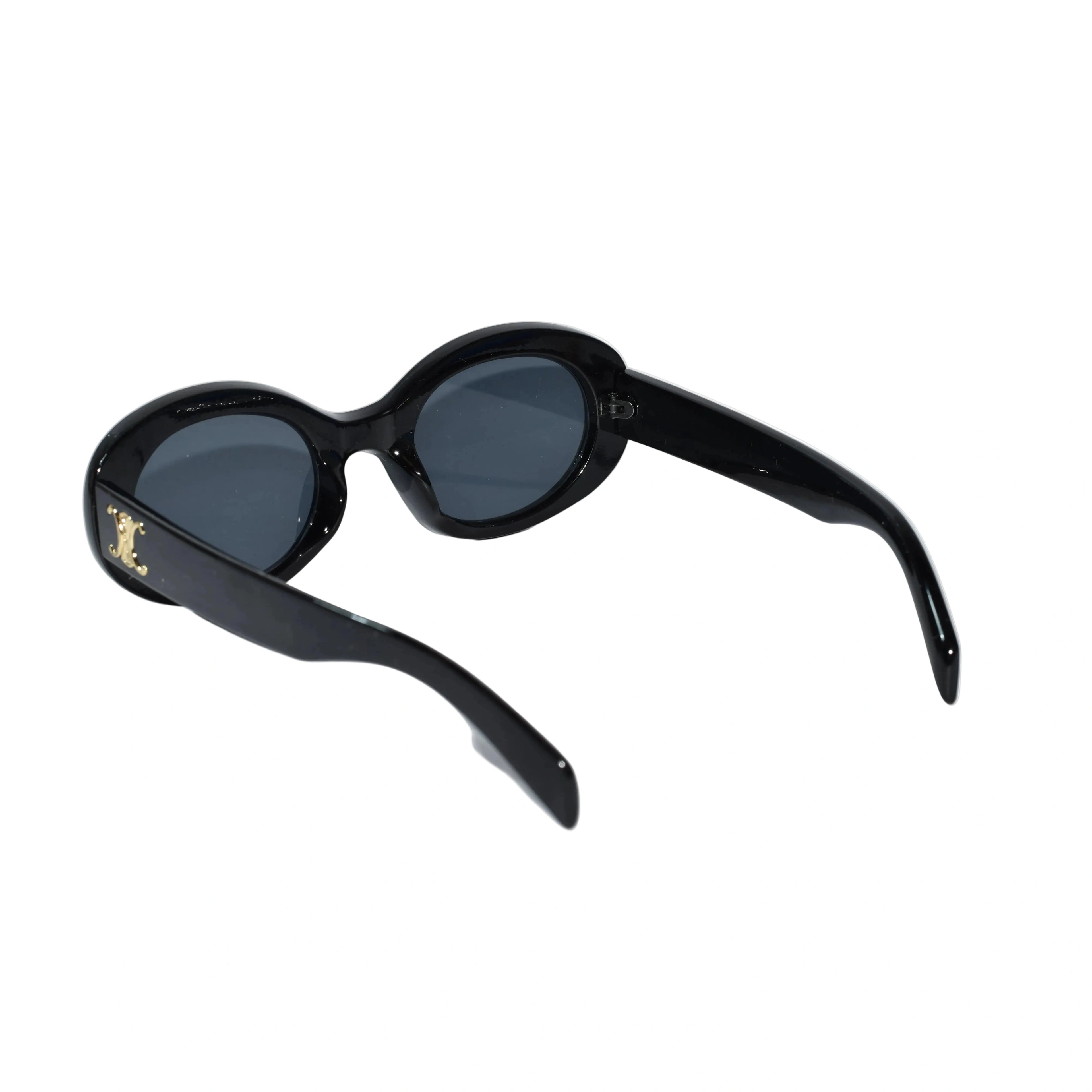 Cute Round Stylish Black Sunglasses For Girls LKKS3948-1-BLK