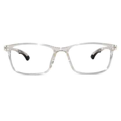 Rectangular black Ear Lock Anti Slip Eyeglasses and computer glasses for men & Women
