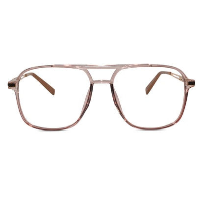 Crystal Brown Cat-Eye Full Rim Glasses