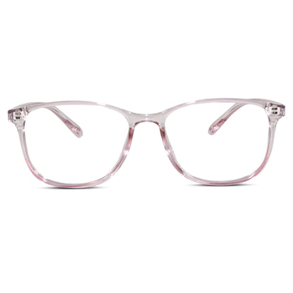 Crystal Pink Rectangular Eyeglasses & Computer glasses for men and women