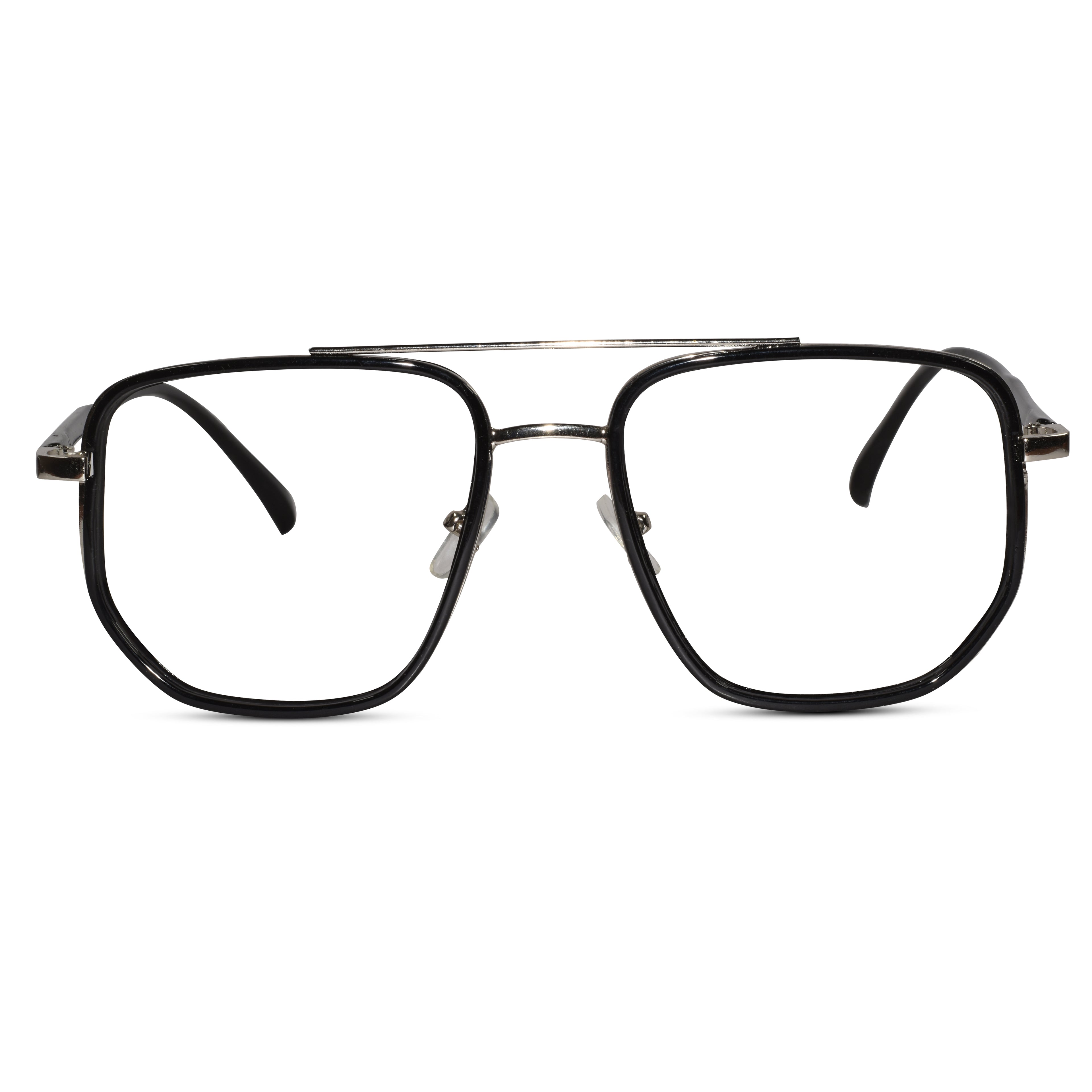 Black Aviator Full Frame Eyeglasses Men & Women LKE2312-BLK