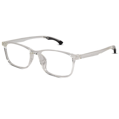 Rectangular black Ear Lock Anti Slip Eyeglasses and computer glasses for men & Women