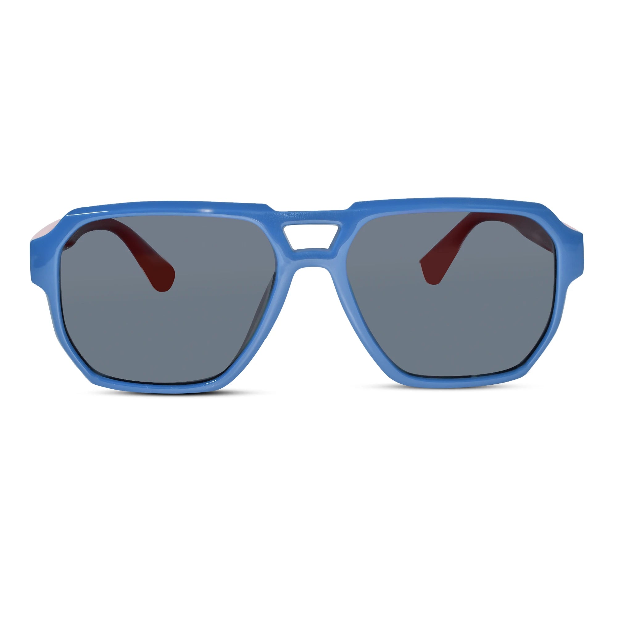 LensKandy BlueHawk Premium Sunglasses – Pilot Style, Blue & Red