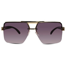 Designer Marshall Rectangular Blu Rimless Sunglasses For men