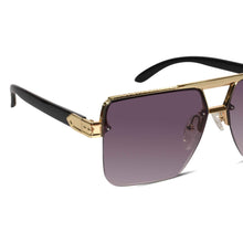 Designer Marshall Rectangular Blu Rimless Sunglasses For men