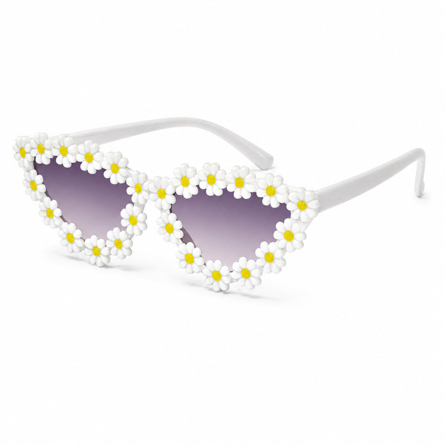 LensKandy Kids White Sunglasses for Girls UV Protection