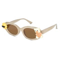 LensKandy Girls Brown Oval Sunglasses with UV Protection LKK2606-BRN