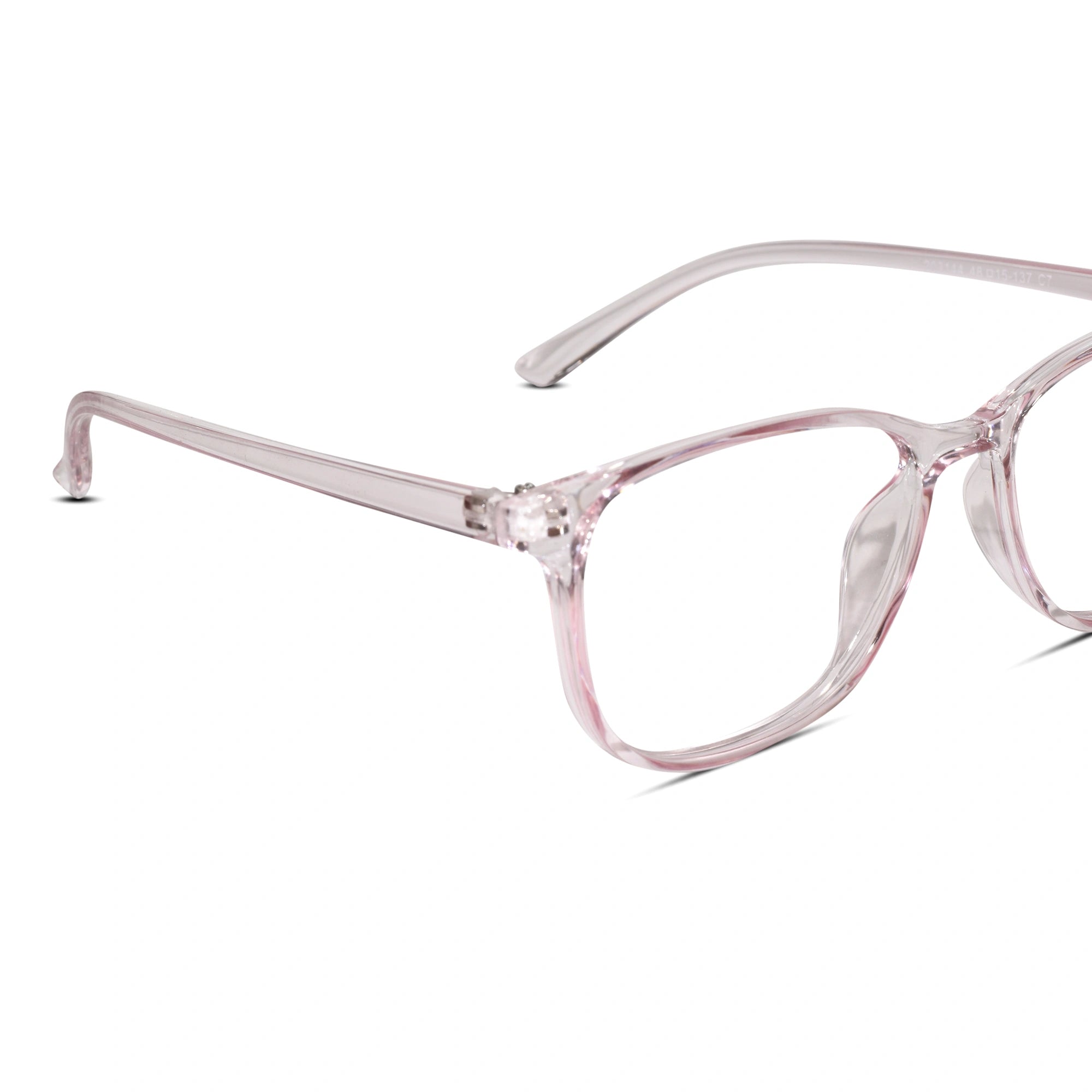 Crystal Pink Rectangular Eyeglasses & Computer glasses for men & women LKE016-PNK