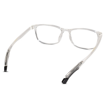 Rectangular black Ear Lock Anti Slip Eyeglasses and computer glasses for men & Women