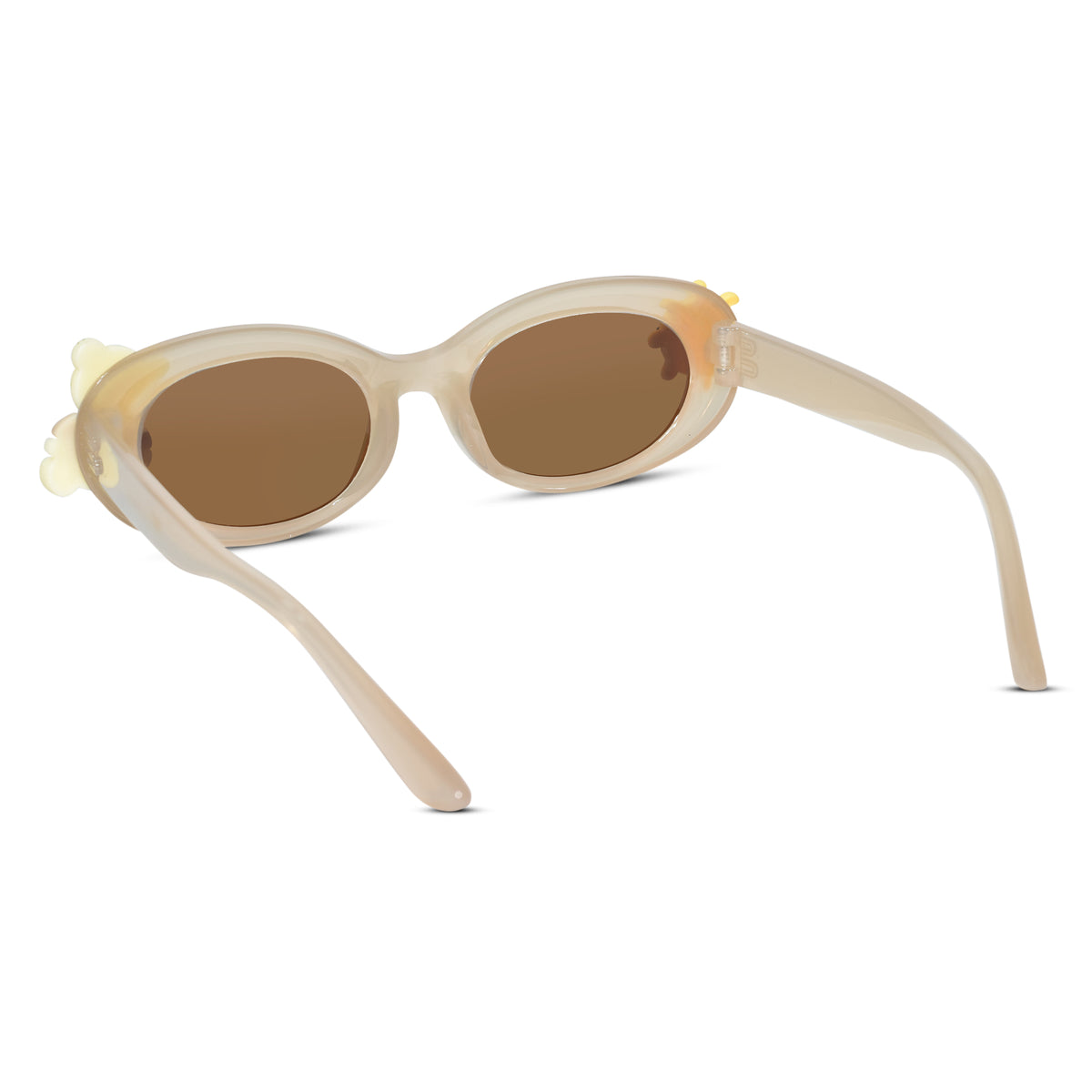 LensKandy Girls Brown Oval Sunglasses with UV Protection LKK2606-BRN