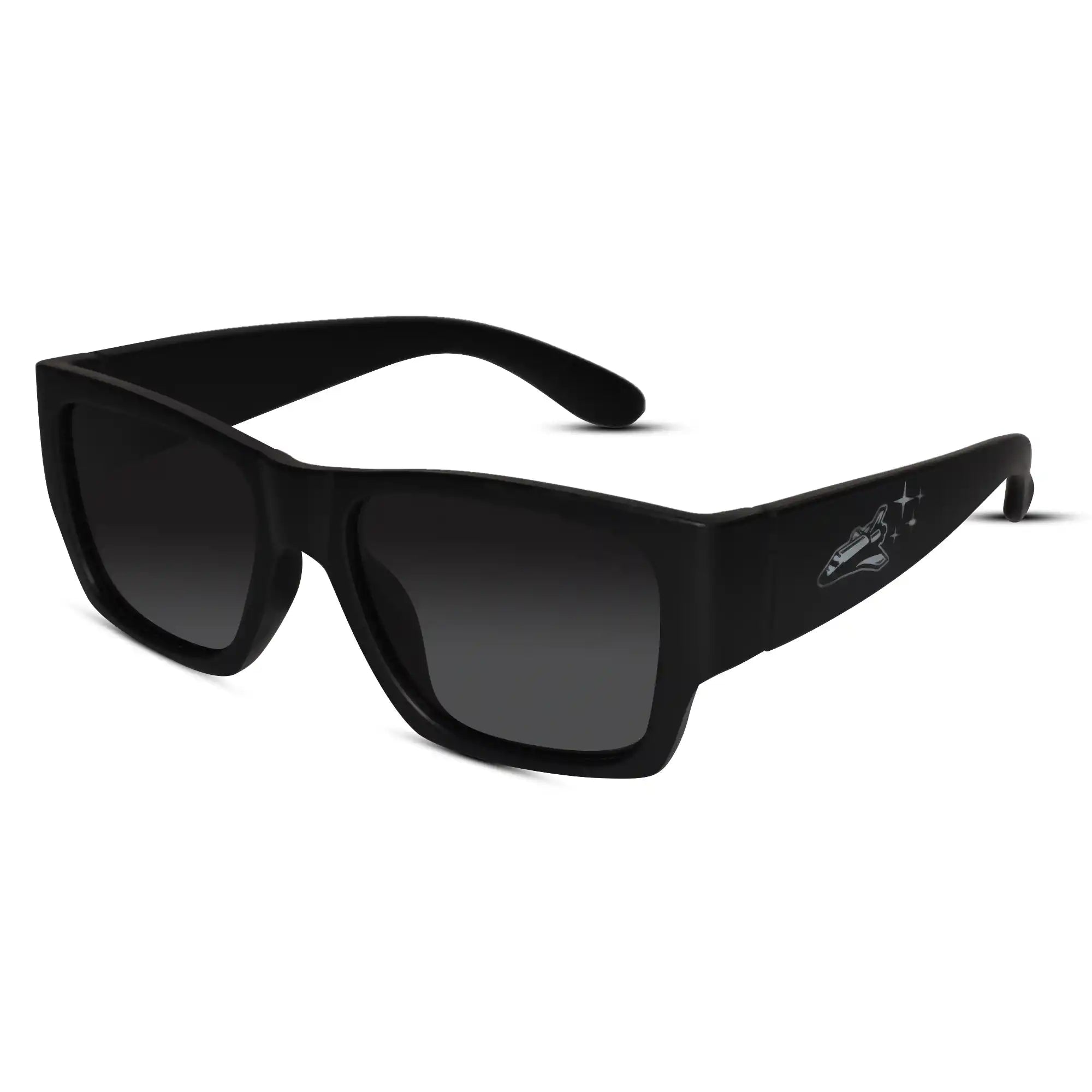 Rectangular Black Sunglasses For Kids