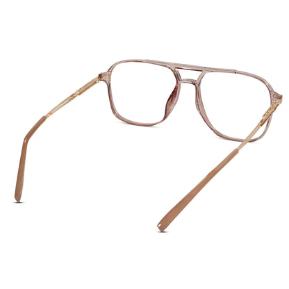 Crystal Brown Cat-Eye Full Rim Glasses