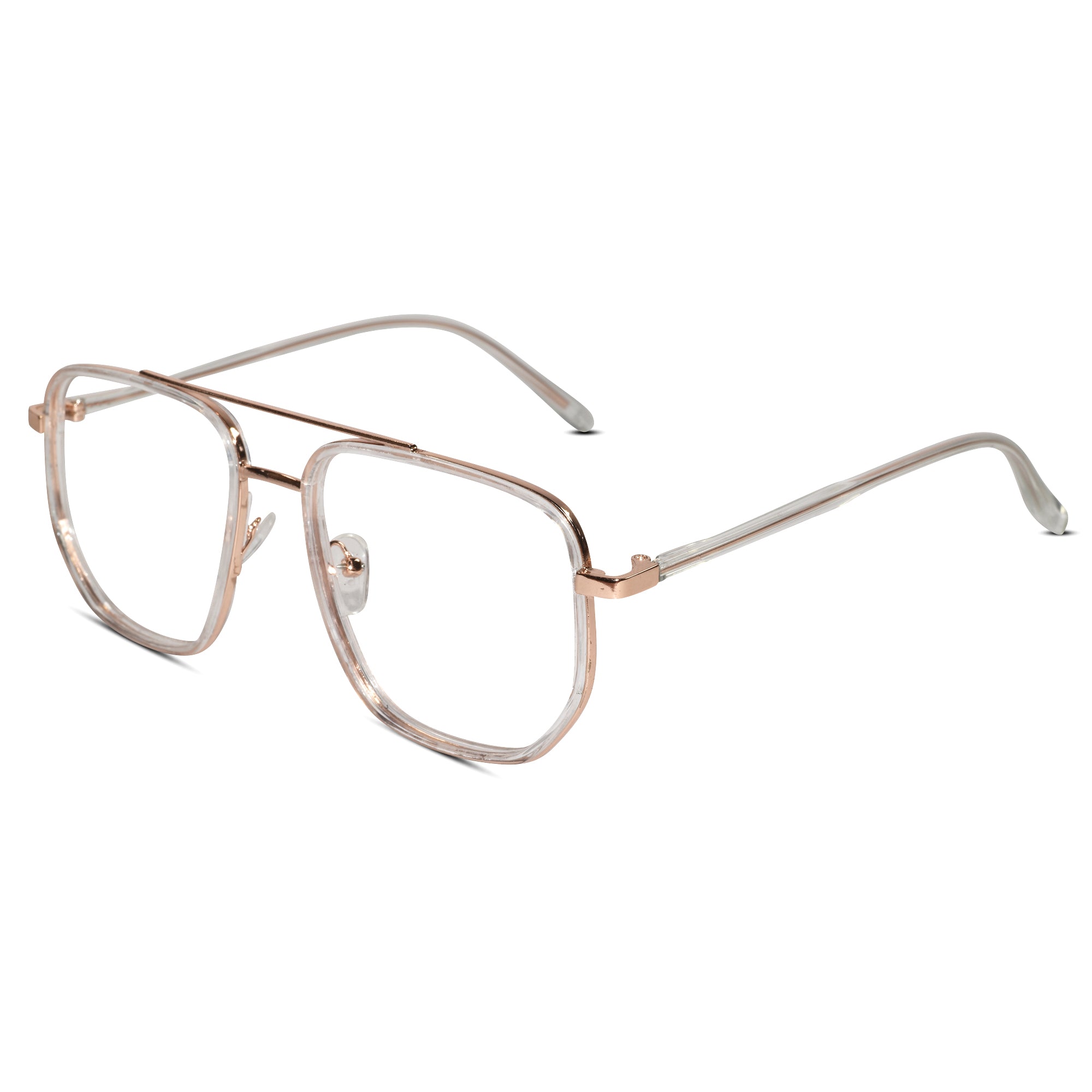 Black Aviator Full Frame Eyeglasses Men & Women LKE2312-BLK