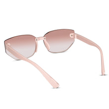 LensKandy Veyro Pink Cateye Sunglasses for Women – Rimless Design