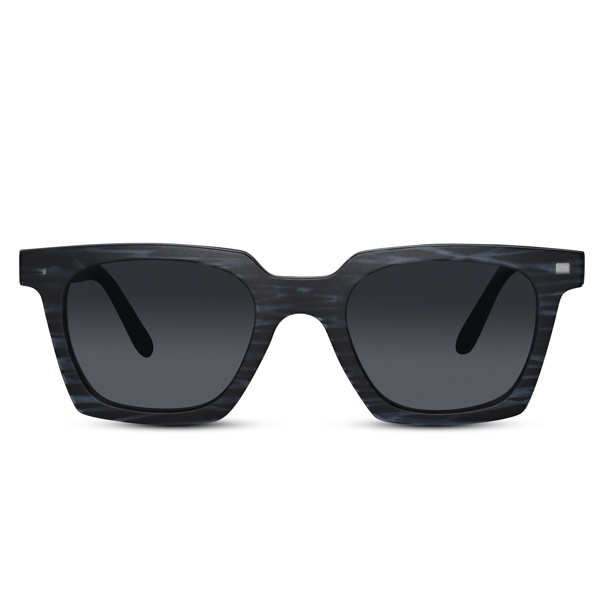 Matt Blue Clip On Wayfarer  Eyeglasses