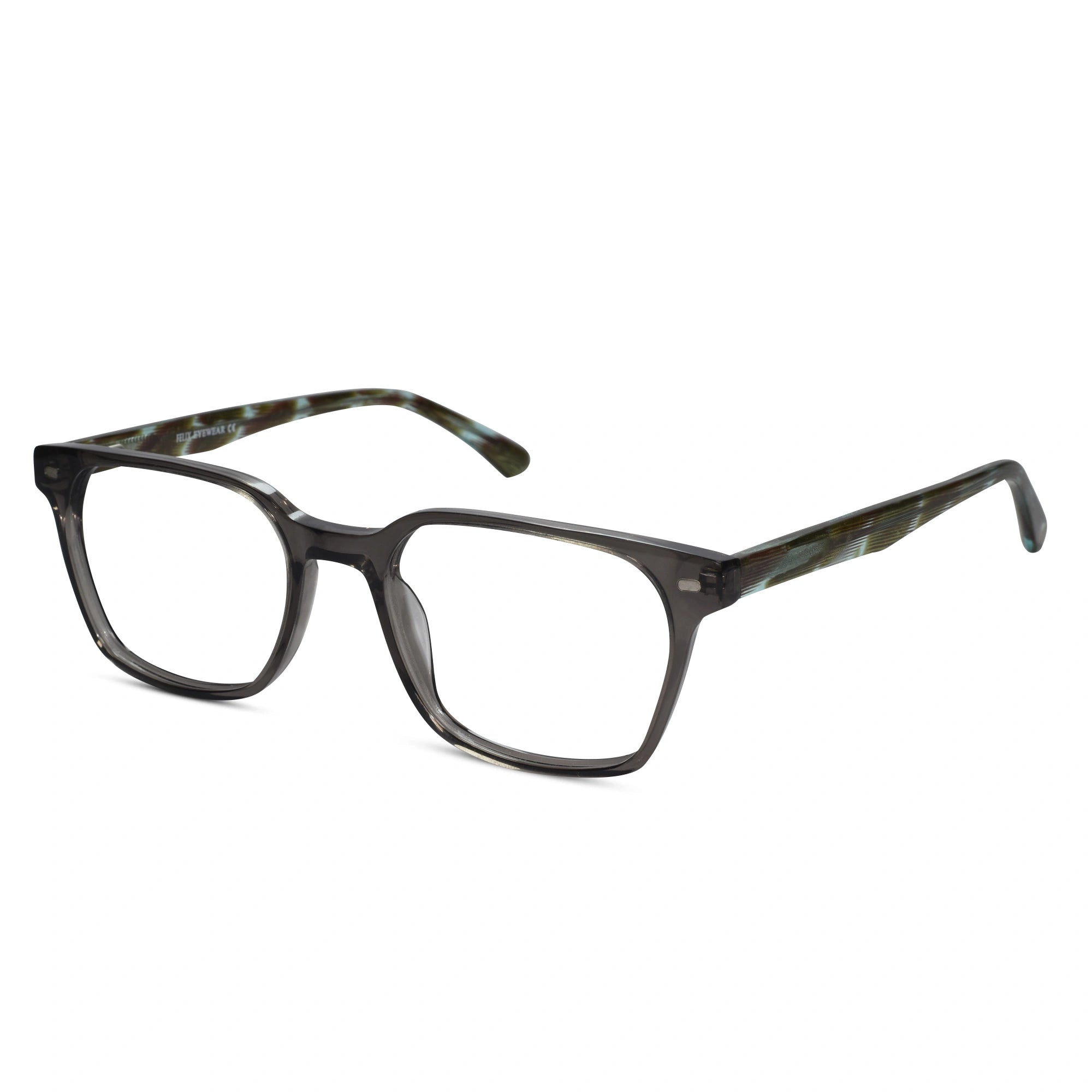 Animal Print Magnetic Clip On Eyeglasses For Men & Women LKS3001-GRY