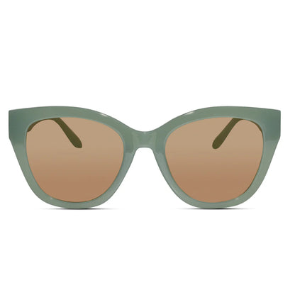 Crystal Brown Cateye Sunglasses For Women