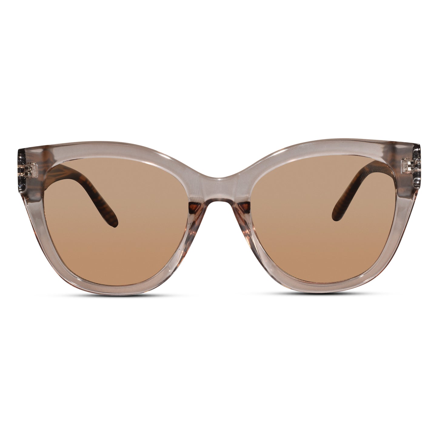 Crystal Brown Cateye Sunglasses For Women