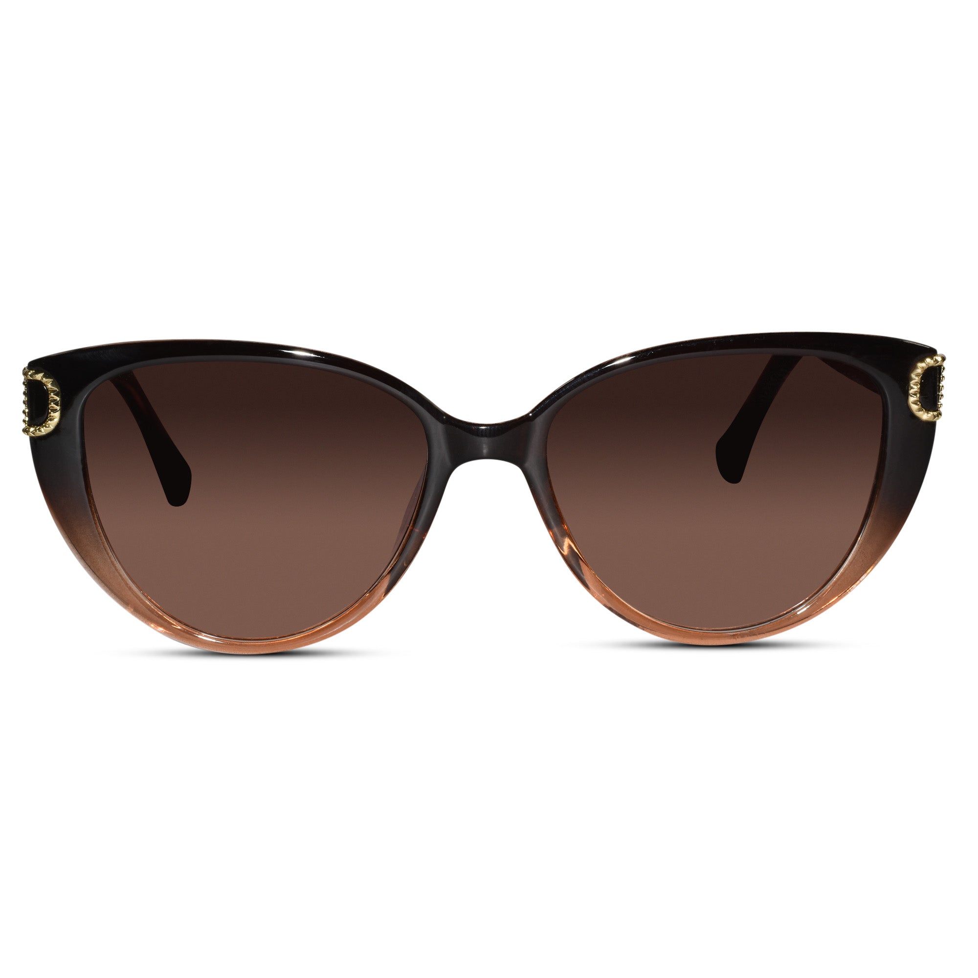 Dual Tone Cat-eye sunglasses Sunglasses For Women LKS23045-BRN