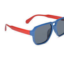 LensKandy BlueHawk Premium Sunglasses – Pilot Style, Blue & Red