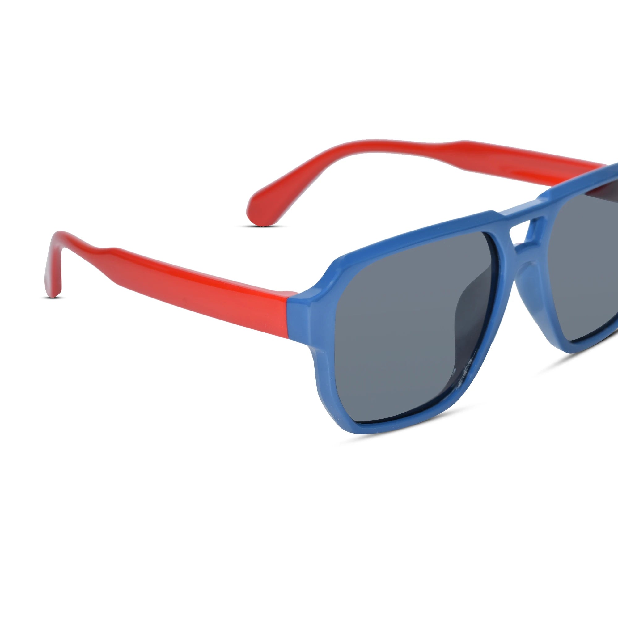 LensKandy BlueHawk Premium Sunglasses – Pilot Style, Blue & Red