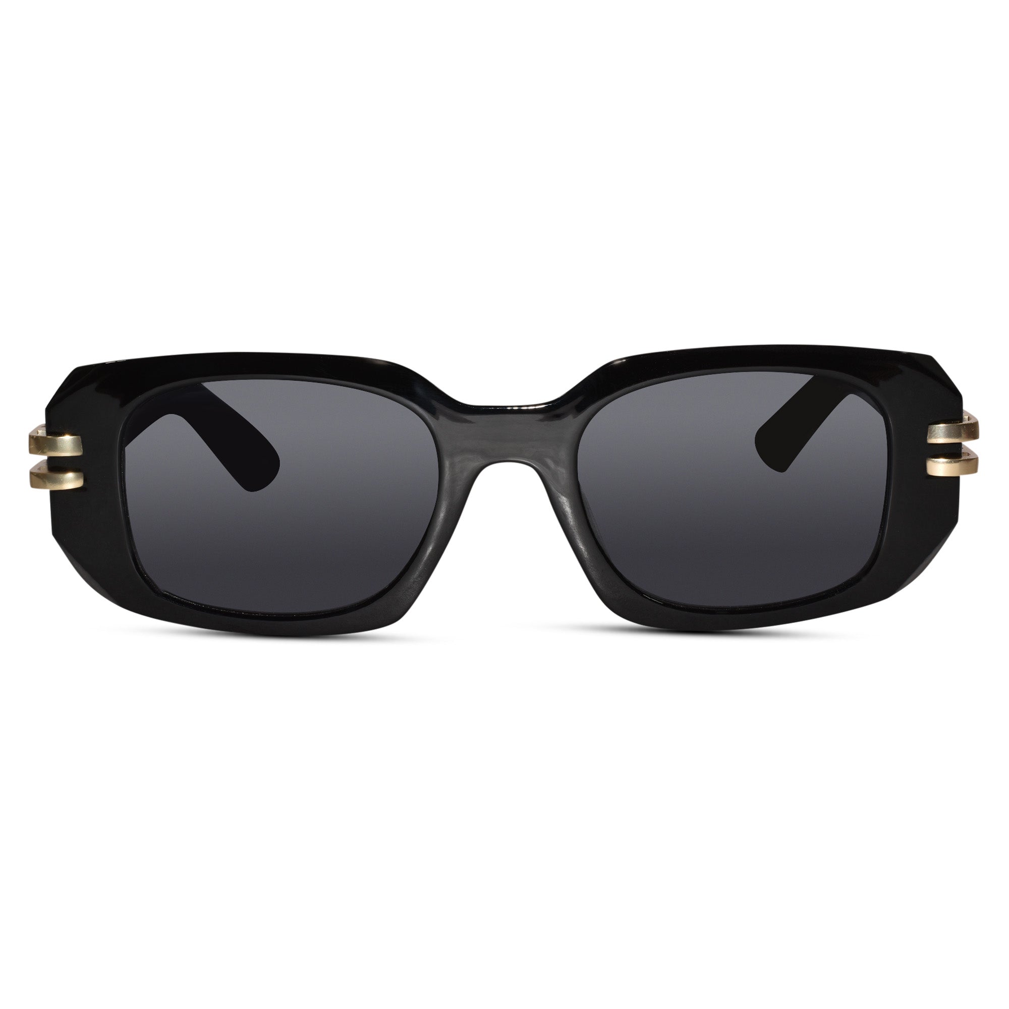 Black Bold Rectangular Sunglasses for women & men
