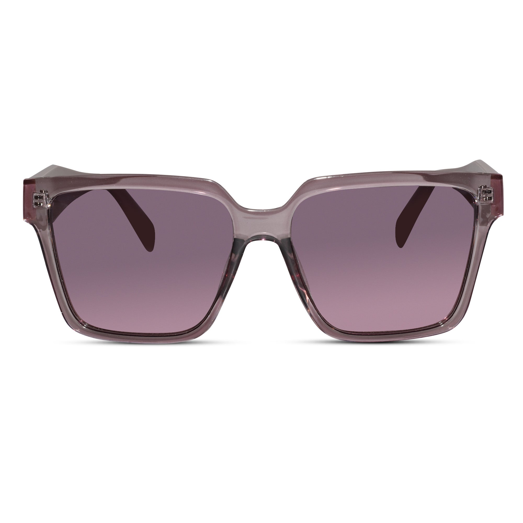 Crystal Purple Rectangular Sunglasses for Women