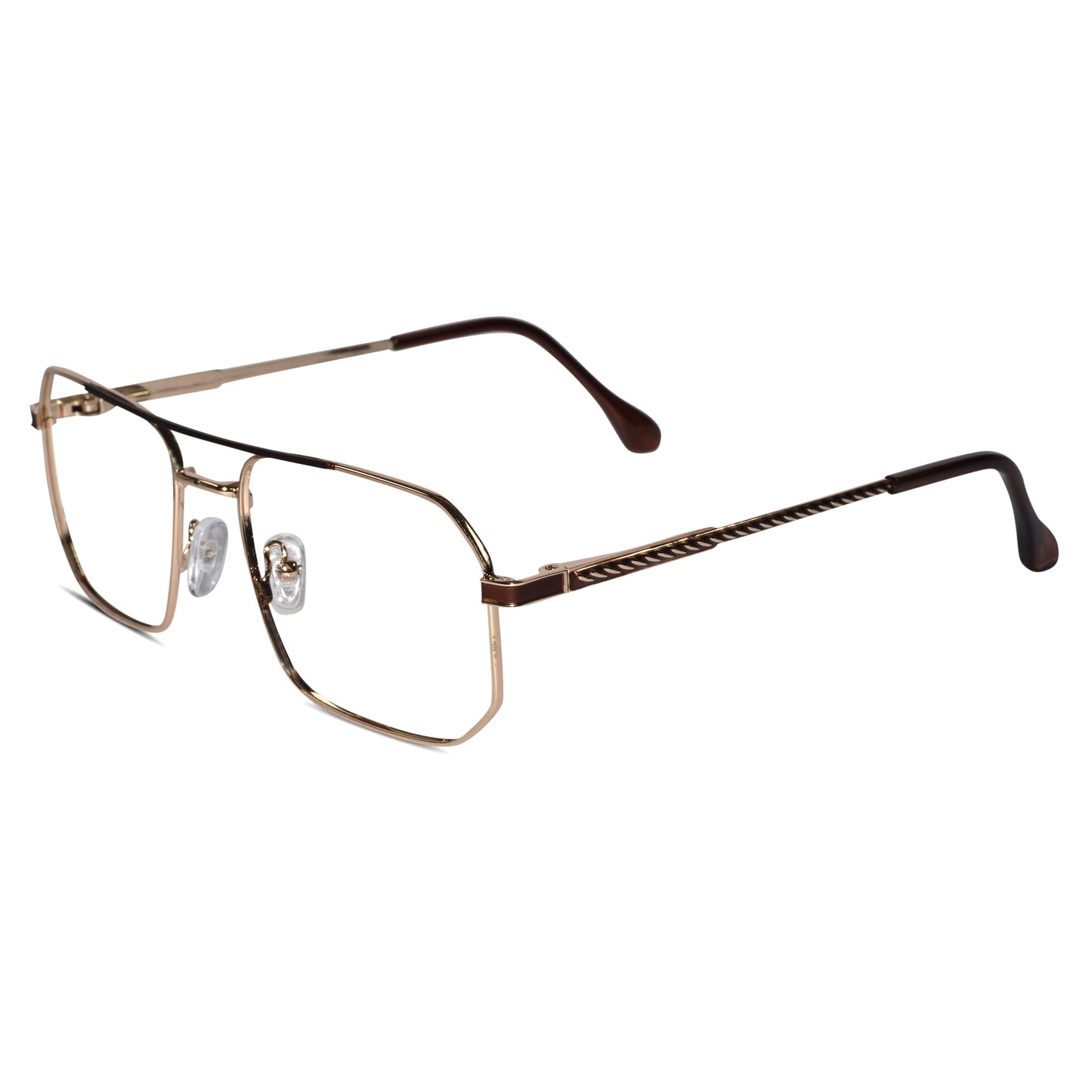 Brown Gold Eyeglasses & Computer Glasses For Men