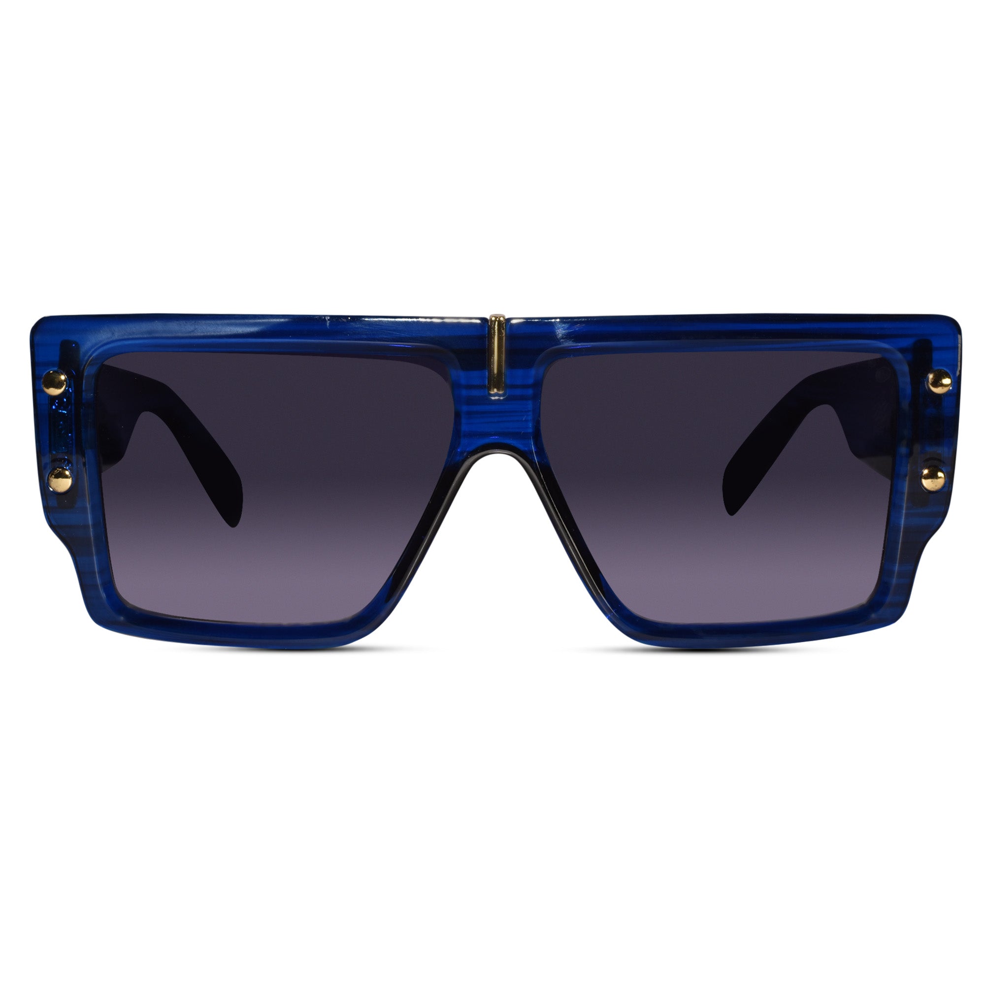 Blod Blue  Rectangular Sunglasses for Men