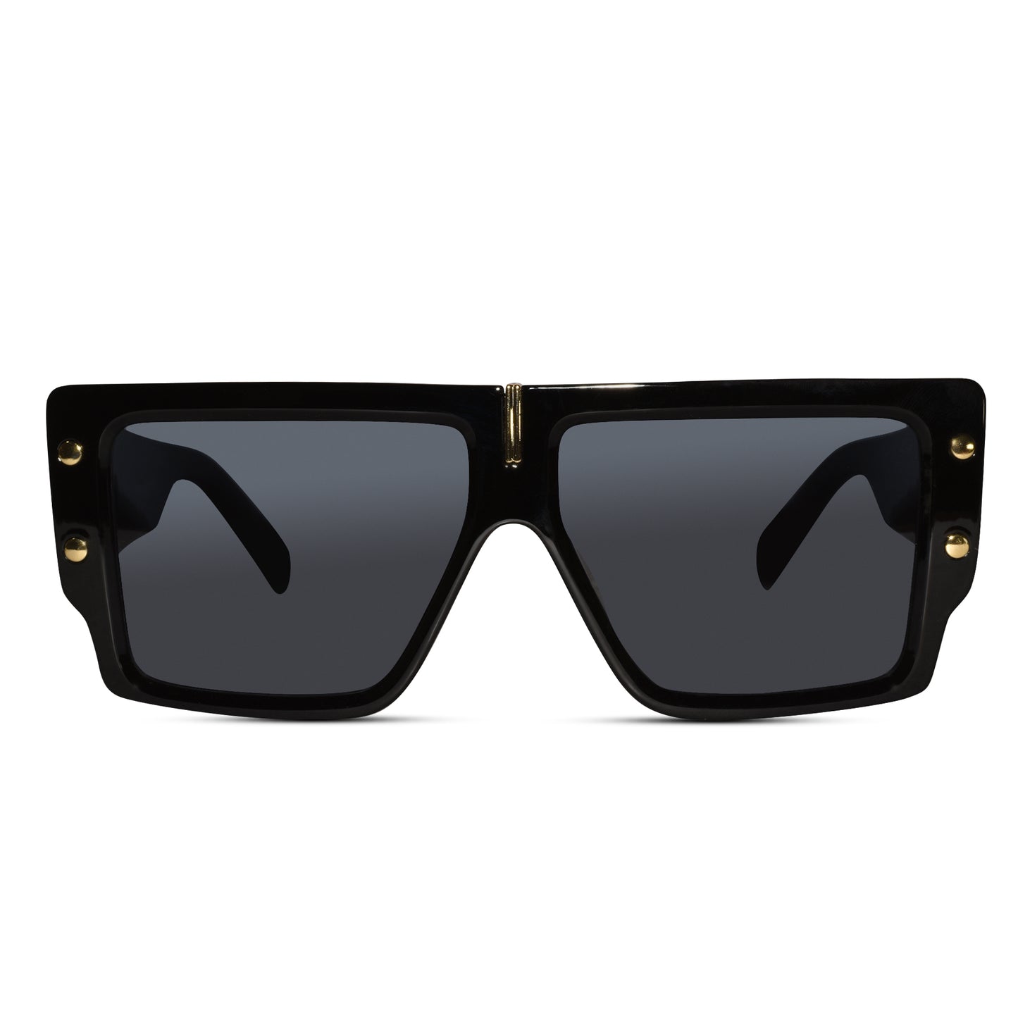 Black Bold Rectangular Sunglasses for Women