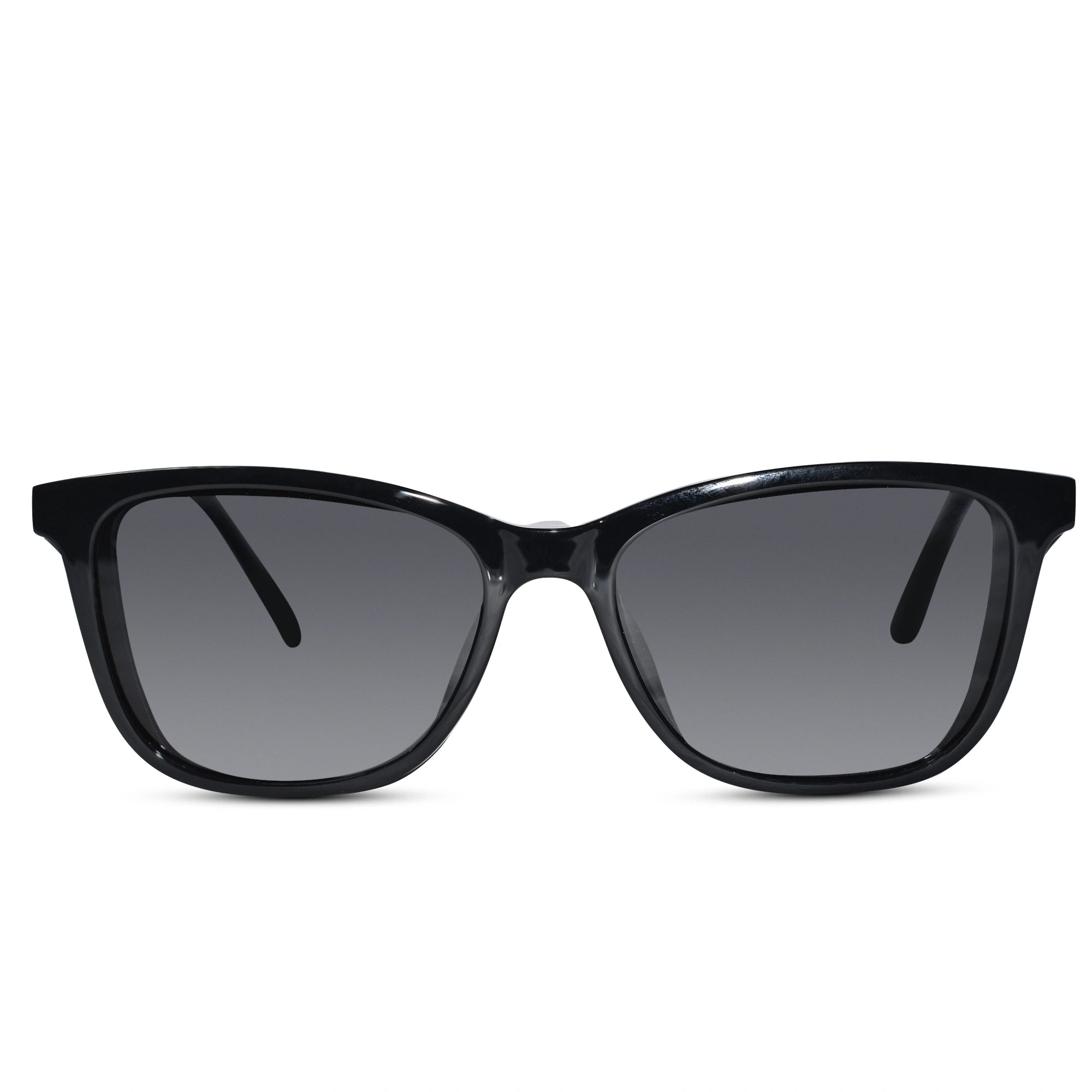 Shiny Black Cat Eye Clip On Eyeglasses For  Women