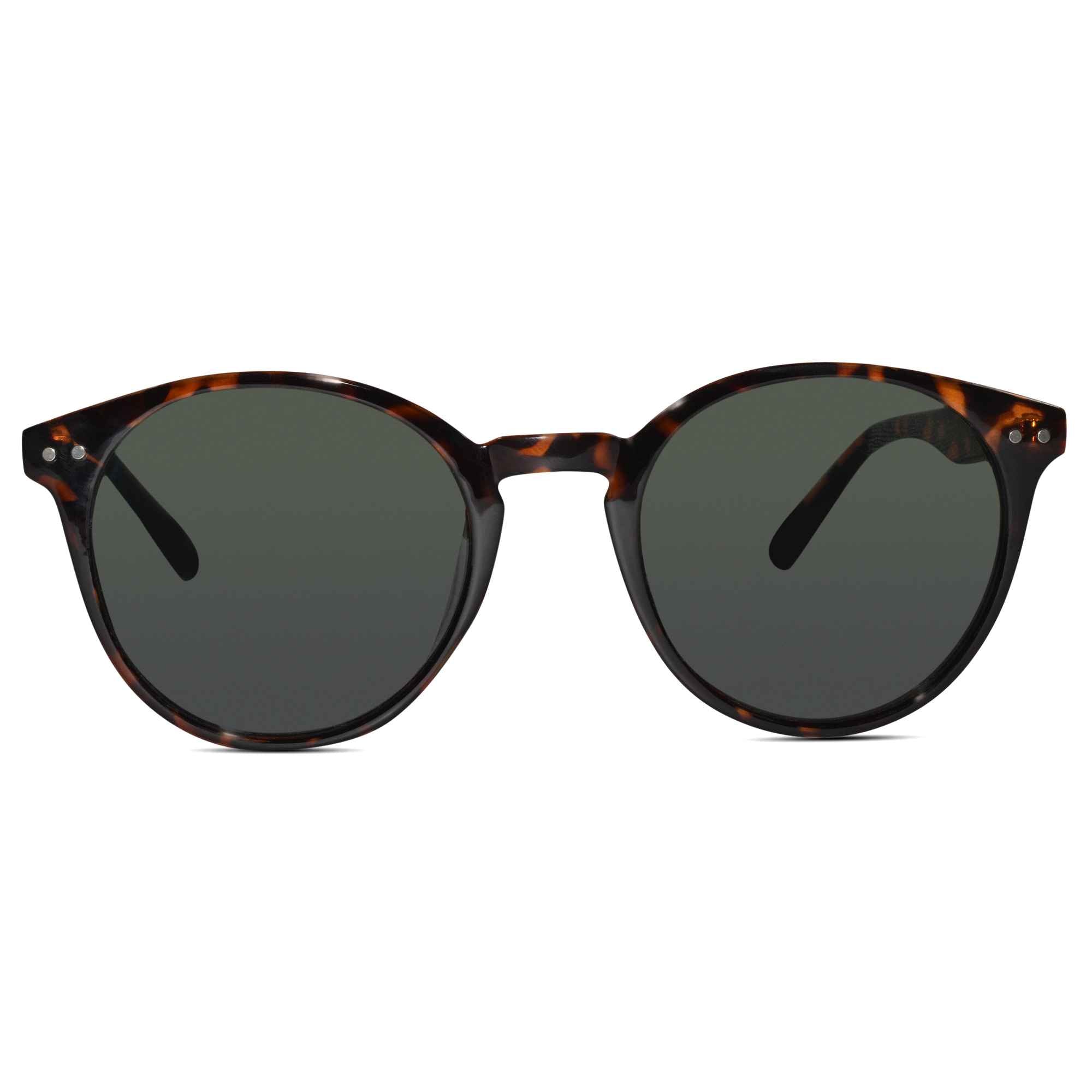 Animal Print Round Shape Sunglasses For Women LKS3821-BRN