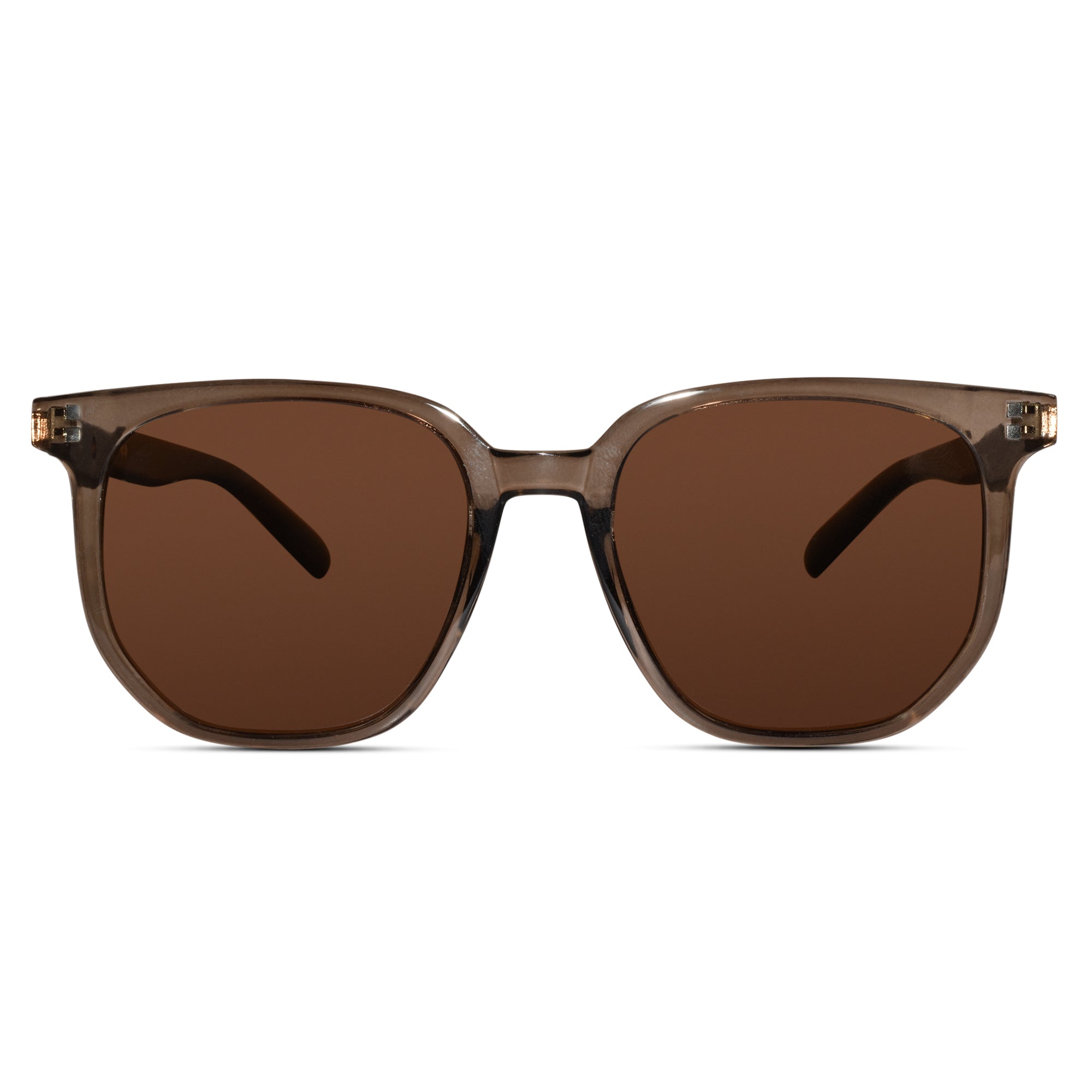 Hexagonal Brown Sunglasses For men