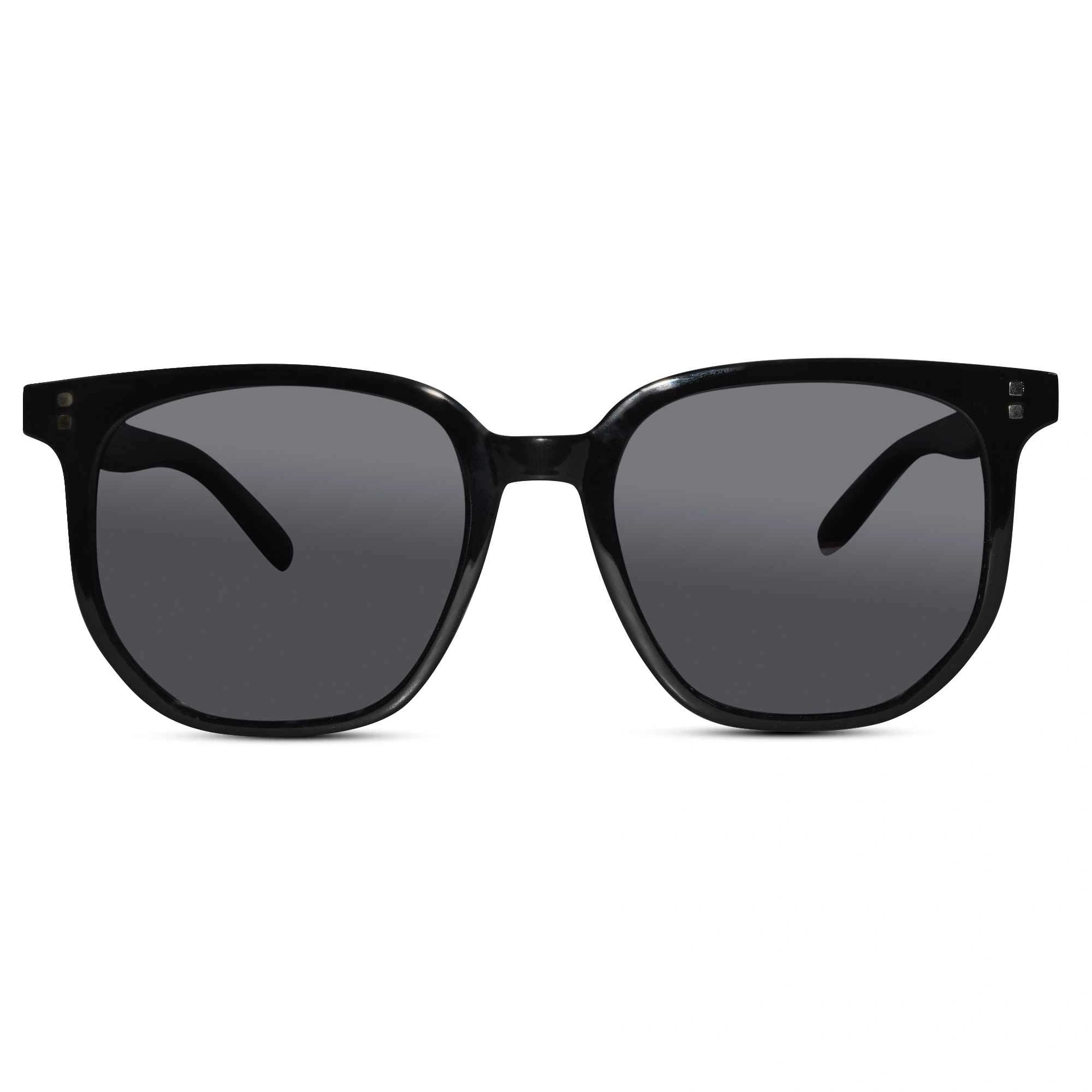 Hexagonal Black Sunglasses For men  LKS3591-BLK