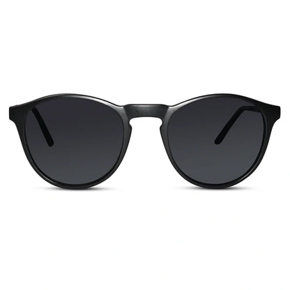 matt Blue Transparent Round Clip On Eyeglasses For Men & Women