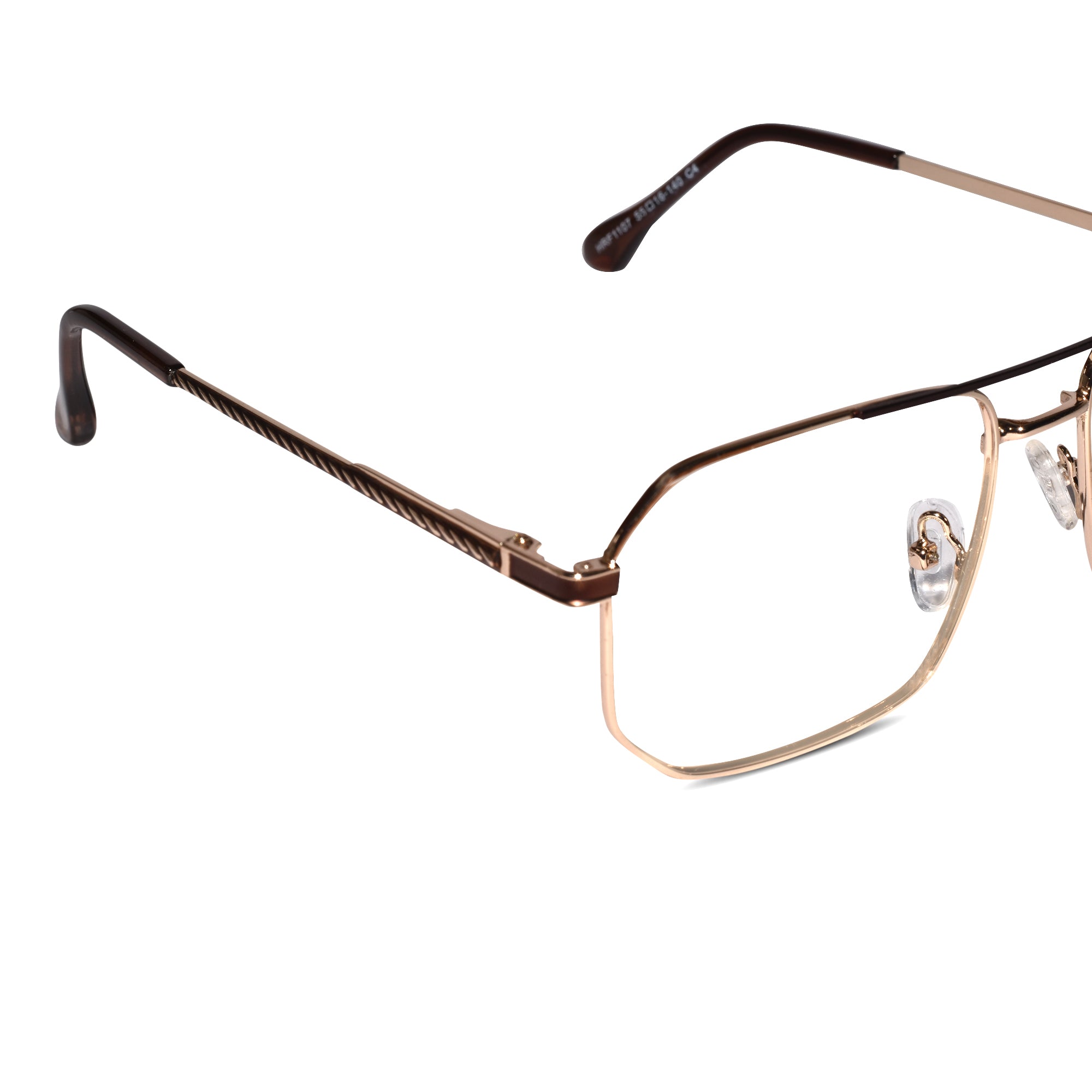 Brown Gold Eyeglasses & Computer Glasses For Men ELE1107-BLK-GOLD