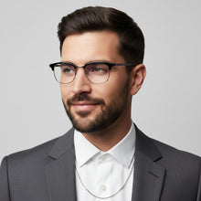 Lenskandy Titan Edge Premium Black Metal Eyeglasses for Men for Classic Look