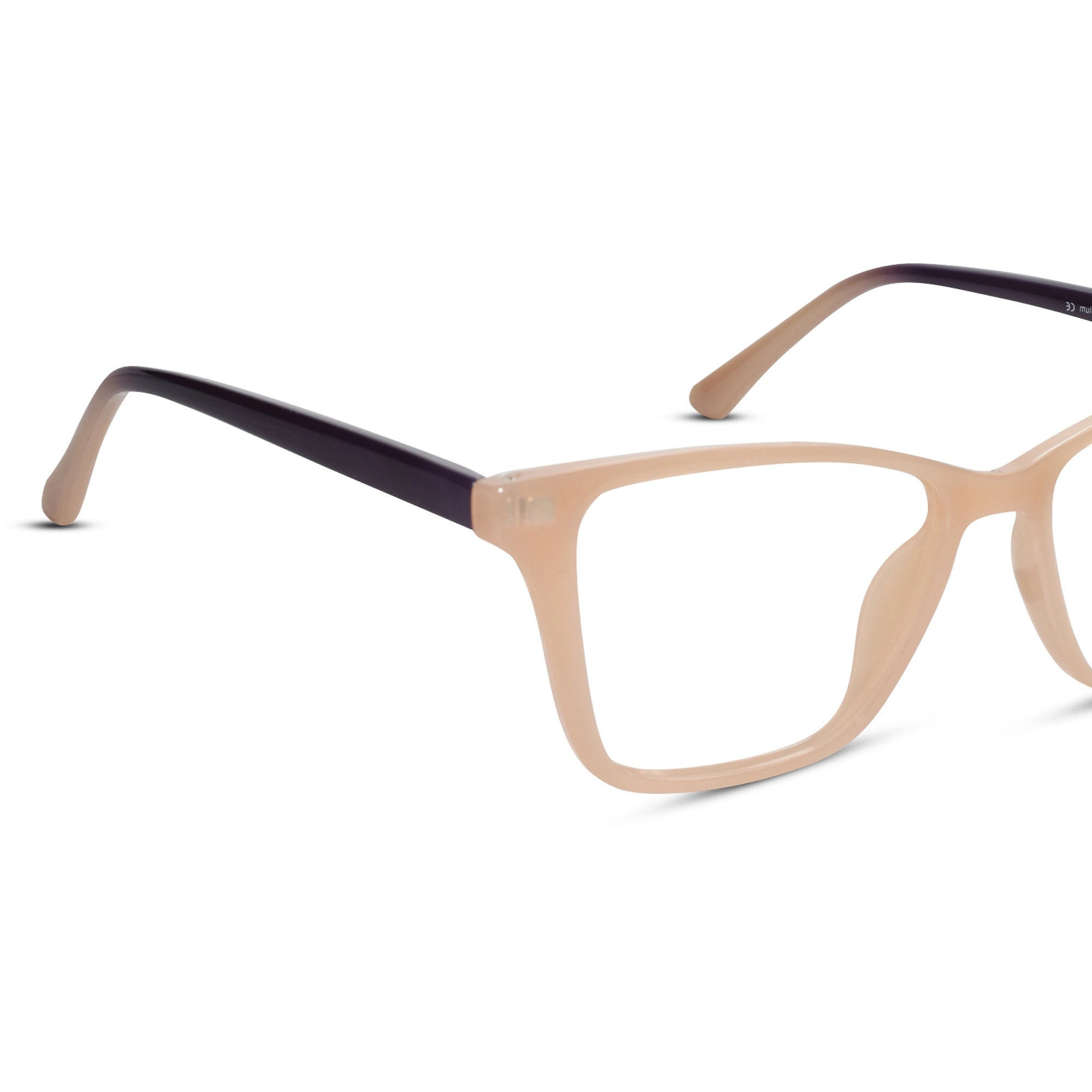 Shiny Cat eye Pink Clip On Eyeglasses For Women