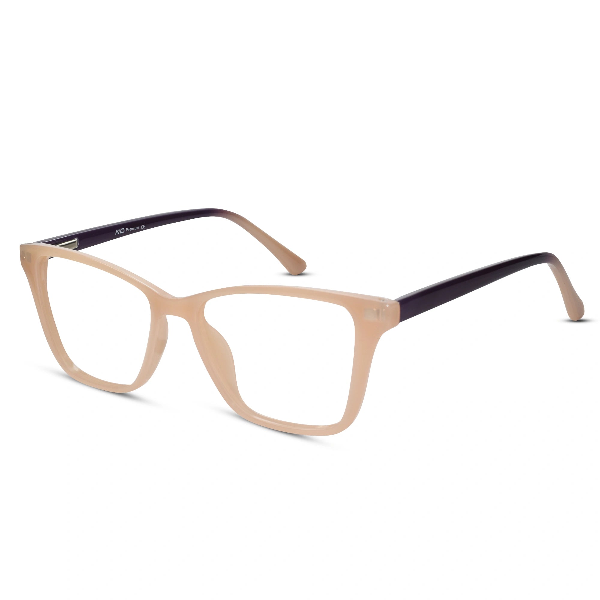 Shiny Cat eye Pink Clip On Eyeglasses For Women