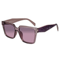 Crystal Purple Rectangular Sunglasses for Women