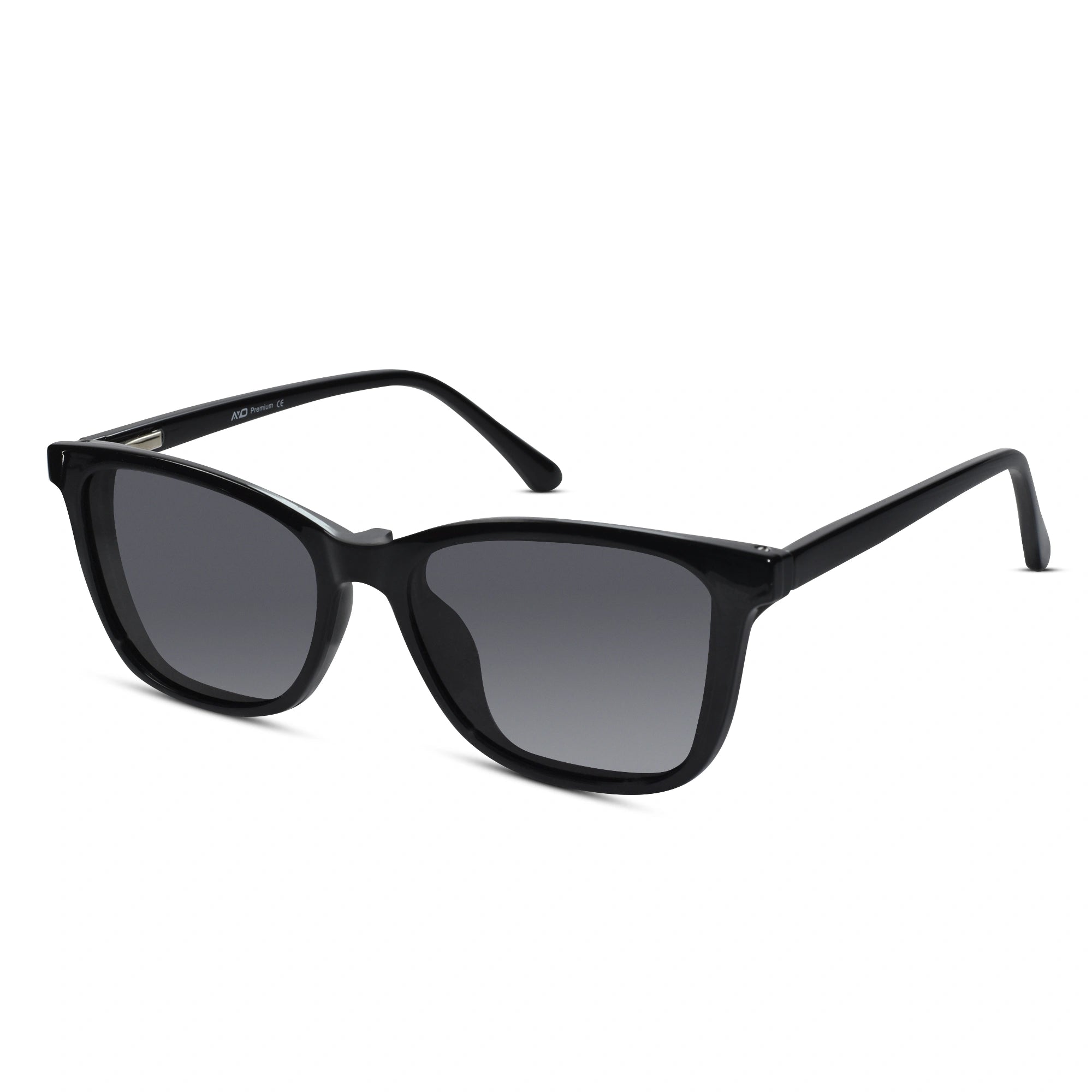 Shiny Black Cat Eye Clip On Eyeglasses For  Women