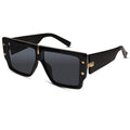 Black Bold Rectangular Sunglasses for Women
