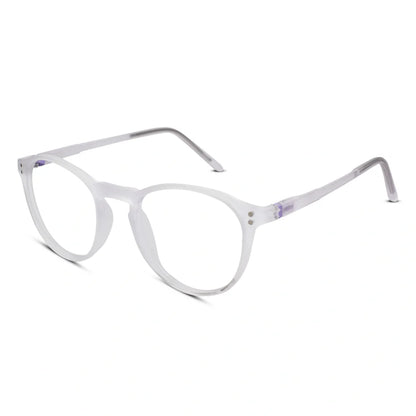 Matt Black Round Clip On Eyeglasses For Men & Women