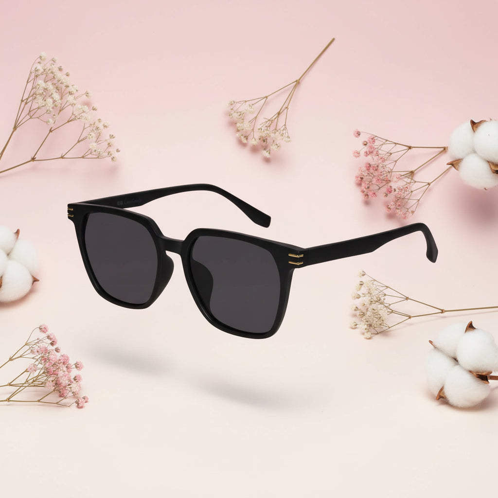 Matt Square Sunglasses For Men LKS3801-MTT BLK