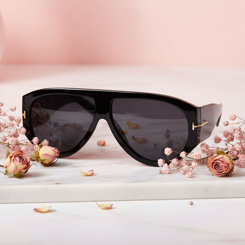 Polarized Aviator Black Sunglasses For Men LKS9577-BLK