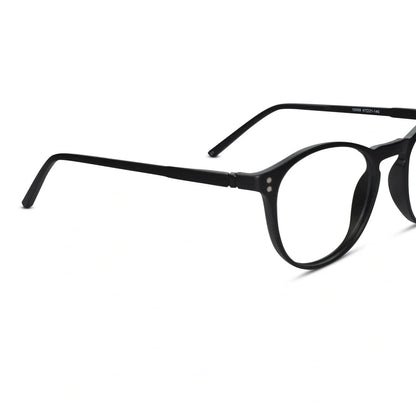 Matt Purple Transparent Round Clip On Eyeglasses For Men & Women
